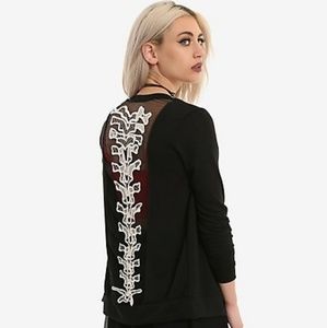 Spine vertebrae cardigan